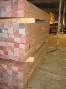 stacked azobe cribbing